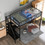 Metal Loft Bed Frame with Desk, No Box Spring Needed,Twin,Black SM000604AAB-1
