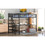 Metal Loft Bed Frame with Desk, No Box Spring Needed,Twin,Black SM000604AAB-1