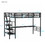 Metal Loft Bed Frame with Desk, No Box Spring Needed,Twin,Black SM000604AAB-1