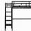 Metal Loft Bed Frame with Desk, No Box Spring Needed,Twin,Black SM000604AAB-1