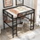 Full Size Loft Metal&MDF Bed with Long Desk and Shelves,Black SM000608AAB