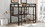 Full Size Loft Metal&MDF Bed with Long Desk and Shelves,Black SM000608AAB