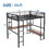 Full Size Loft Metal&MDF Bed with Long Desk and Shelves,Black SM000608AAB