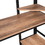 Full Size Loft Metal&MDF Bed with Long Desk and Shelves,Black SM000608AAB