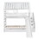 Twin over Twin House Bunk Bed with Trundle and Slide, Storage Staircase, Roof and Window Design, White SM000931AAK