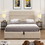 Upholstered Platform Bed with Underneath Storage,Full Size,Beige SM001010AAA