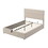 Upholstered Platform Bed with Underneath Storage,Full Size,Beige SM001010AAA