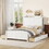 Full Size Platform Bed with Drawers and Storage Shelves, White SM001017AAK