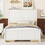 Full Size Platform Bed with Drawers and Storage Shelves, White SM001017AAK