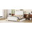 Full Size Platform Bed with Drawers and Storage Shelves, White SM001017AAK