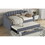 Twin Size Upholstered Daybed with Trundle and Three Drawers,Gray SM001513AAE