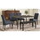 TOPMAX Modern 6-Piece Dining Table Set with V-Shape Metal Legs, Wood Kitchen Table Set with 4 Upholstered Chairs and Bench for 6,Espresso SP000024AAP