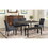 TOPMAX Modern 6-Piece Dining Table Set with V-Shape Metal Legs, Wood Kitchen Table Set with 4 Upholstered Chairs and Bench for 6,Espresso SP000024AAP