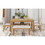 SP000037AAD Natural+Beige+Rubberwood+Wood+Dining Room+Bench Seating
