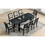 SP000038AAB Black+ Gray+Rubberwood+Wood+Dining Room+Extendable