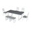 TOPMAX Modern 78inch 6-Piece Extendable Dining Table Set, 4 Upholstered Dining Chairs and Dining Bench, 18" Butterfly Leaf, White SP000039AAK