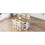 TOPMAX 60"Lx30"W Solid Wood Farmhouse Counter Height Dining Table Set with 3-Tier Storage Shelves, Upholstered Dining Chairs for 4, 5-Piece, White SP000041AAK