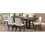 TOPMAX Traditional 7-Piece 72" Extendable Dining Table Set with 12inch Butterfly Leaf and 6 Upholstered Dining Table Set, Brown SP000059AAD