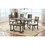 SP000061AAD Grey+Brown+Rubber Wood+Wood+Dining Room+Solid Wood