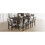 TOPMAX Farmhouse 9-Piece 83.9inch Extendable Dining Table Set with 2 12-inch Removable Leaves and 8 Upholstered Dining Chairs, Espresso SP000063AAP