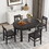 TOPMAX Farmhouse 5-Piece Extendable Round Dining Table Set with Storage Drawers and 4 Dining Chairs,16" Removable Leaf, Espresso SP000121AAP