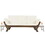 TOPMAX Outdoor Adjustable Patio Wooden Daybed Sofa Chaise Lounge with Cushions for Small Places, Brown Finish+Beige Cushion SP100141AAA