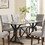 7-piece Modern Dining Table Set, Gray Sintered Stone Dining Table with 6 Tufted Upholstered Chairs, 63-inch Rectangle Dining Table for Dining Room SQ000045AAG