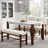 4-Piece Modern Dining Furniture Set, 4-Person Space-Saving Dinette for Kitchen, 46
