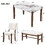 4-Piece Modern Dining Furniture Set, 4-Person Space-Saving Dinette for Kitchen, 46" Faux Marble Style Table and 2 Upholstered Chairs & Bench with Wood Legs SQ000084AAK