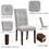 Linen Tufted Dining Room Chairs Set of 6, Accent Diner Chairs Upholstered Fabric Side Stylish Kitchen Chairs with Solid Wood Legs and Padded Seat - Gray SQ000445AAG