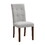 Linen Tufted Dining Room Chairs Set of 6, Accent Diner Chairs Upholstered Fabric Side Stylish Kitchen Chairs with Solid Wood Legs and Padded Seat - Gray SQ000445AAG