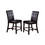 Leroux Upholstered Counter Height Chairs in Espresso Finish, Set of 2 SR011144