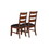Sara Ladder Back Dining Side Chairs in Brown, Set of 2 SR011283