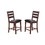 Sara Ladder Back Dining Height Chairs in Brown, Set of 2 SR011297