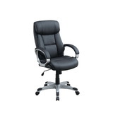 Adjustable Height Office Chair with Padded Armrests, Black SR011685