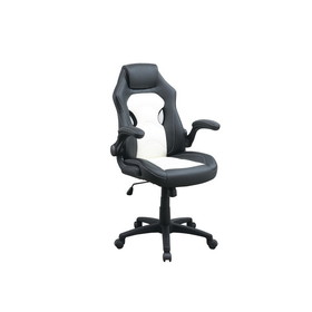 Adjustable Heigh Executive Office Chair, Black and White SR011690