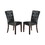 Faux Leather Upholstered Dining Chair, Black(Set of 2) SR011750