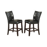 Leather Upholstered High Dining Chair, Black(Set of 2) SR011754