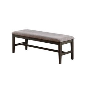 Dining Bench with Upholstered Cushion,Grey SR011802
