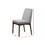 Grey Fabric Upholstered Dining Chair, Brown(Set of 2) SR011805