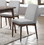 Grey Fabric Upholstered Dining Chair, Brown(Set of 2) SR011805