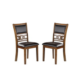 Set of 2 Upholstered Dining Chair in Walnut Finish SR011813