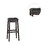 Black PU Upholstery Bar Stool, Set of 2 SR011816