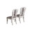 Light Grey Fabric Upholstery Dining Chair, Vintage White, Set of 2 SR011825