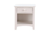 Karine Wooden Nightstand with One Drawer in White Finish SR014238