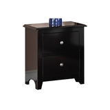 Nightstand with 2 Drawers Storage, Black SR014251