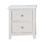 Selma Nightstand with 2 Drawers Storage In White Finish SR014254