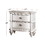 Wood Nightstand with 2 Drawer in Antique Silver SR014390