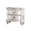 Wood Nightstand with 2 Drawer in Antique Silver SR014390