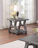 End Table with Open Shelf in Sliver SR016392